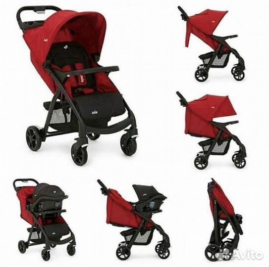 Коляска Joie Muze LX Cherry от 0 до 4 лет прогулоч
