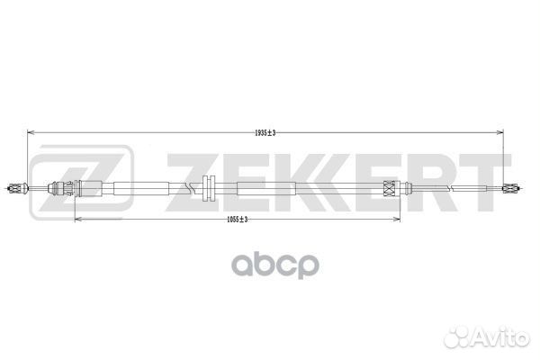 Трос стояночного тормоза лев./прав. Renault Meg