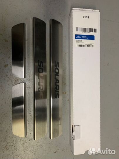 Накладки на пороги Солярис. Новые. Оригинал