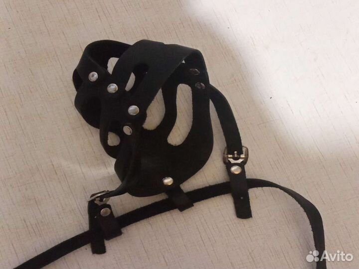 Намордник для собак кожаный