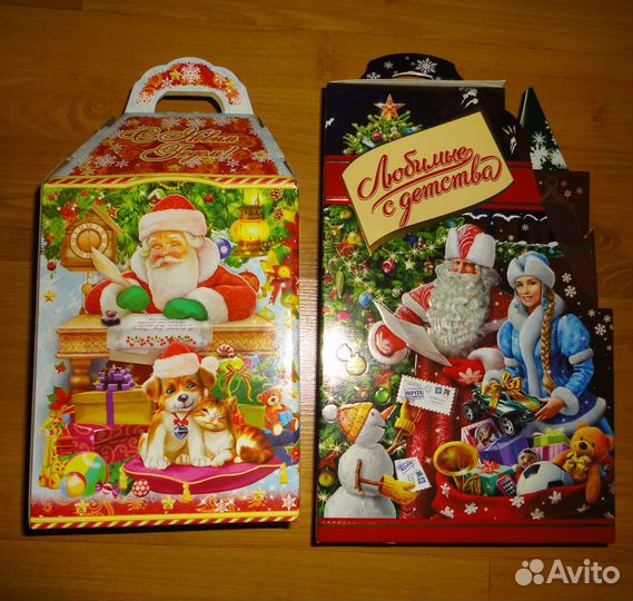 Набор Новогодних Пакетов и Коробок