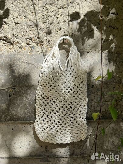 Хлопковая вязаная авоська новая