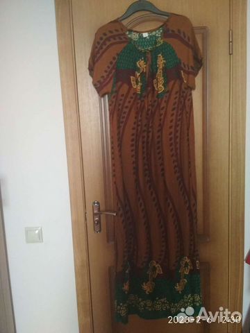 Штапельное платье 46 новое + топик
