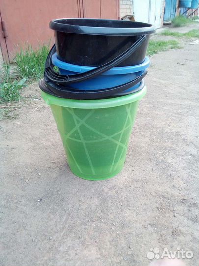 Вёдра пластмассовые