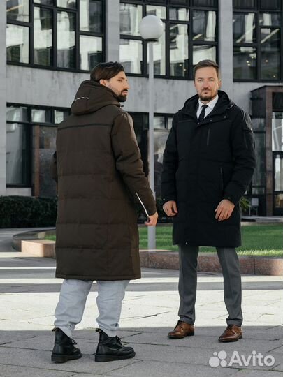 Пуховик мужской длинный