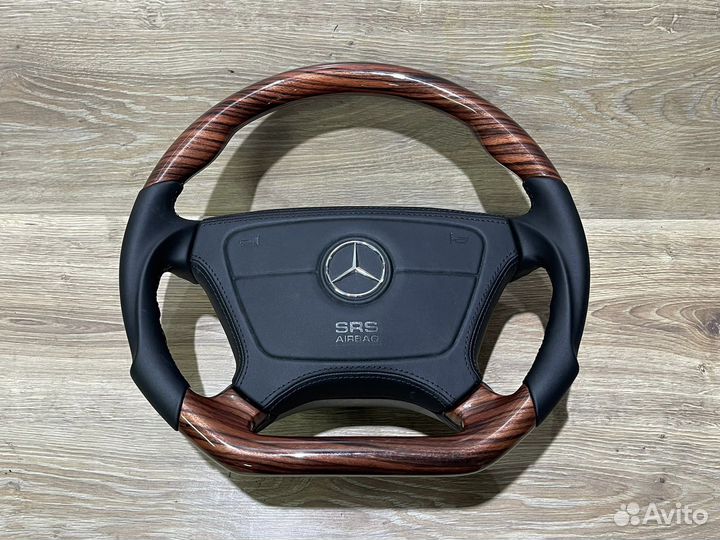 Руль дерево зебрана w124 w140 w210 w202 w463