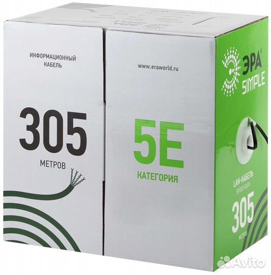 Кабель витая пара UTP/4x2x24/AWG/Cat5e