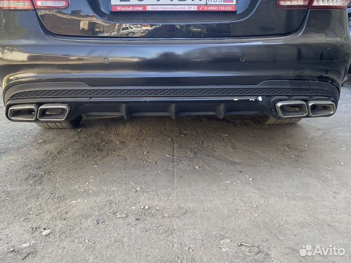 Диффузор на задний бампер mercedes w212 рест