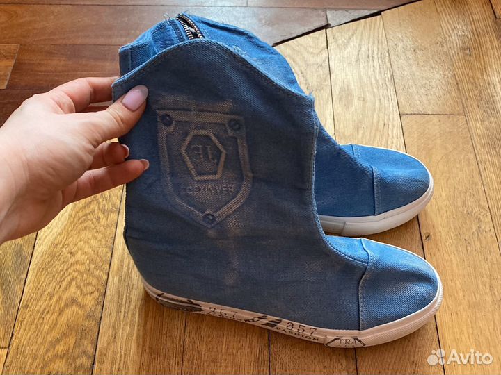 Полусапожки джинсовые