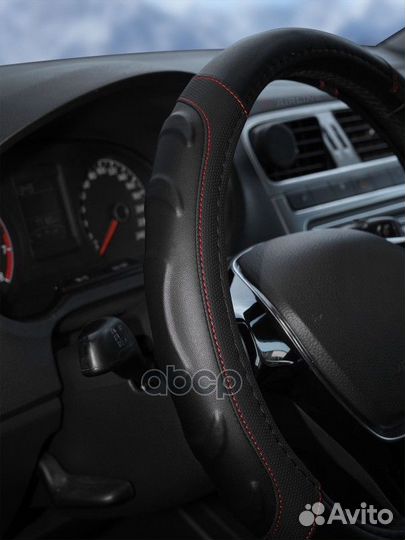 Оплётки на руль искусст. кожа. рельефная. черная