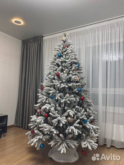 Елка искусственная литая заснеженная 180 см