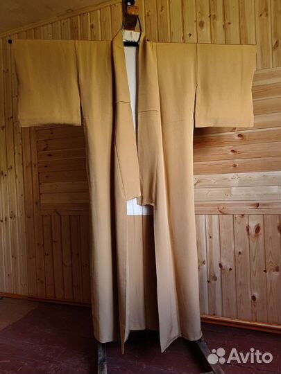 Элегантное кимоно песочного цвета, 155 см