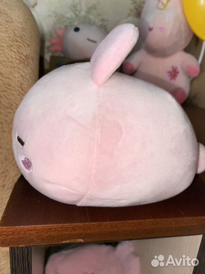 Плюшевый кролик розовый