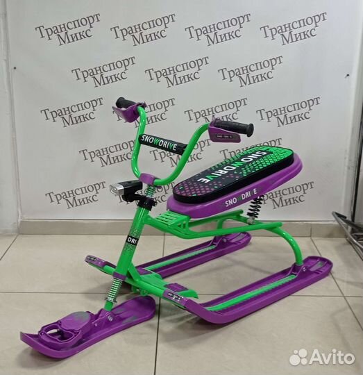 Снегокат Snowdrive ника с фонариками амортизация