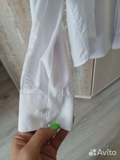 Белая рубашка для мальчика 128