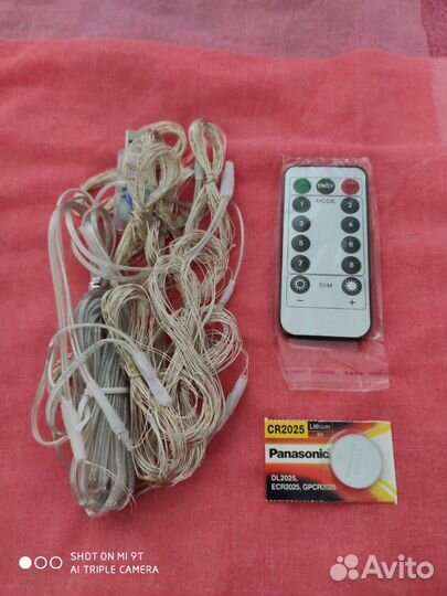 Гирлянда Занавес, Usb, тонкая нить, теплый белый