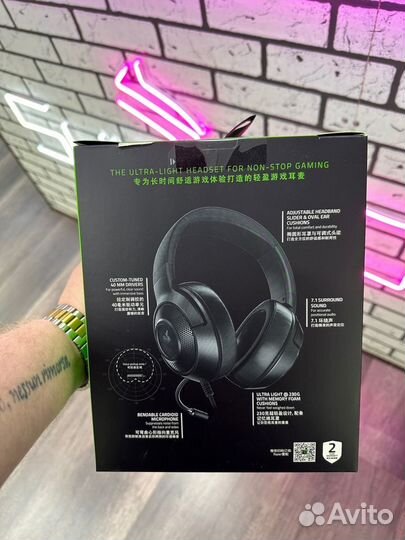 Компьютерная гарнитура Razer Kraken X Lite, черный