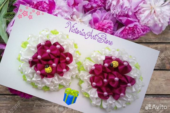 Бантики ручной работы/Набор бантиков/Резиночки