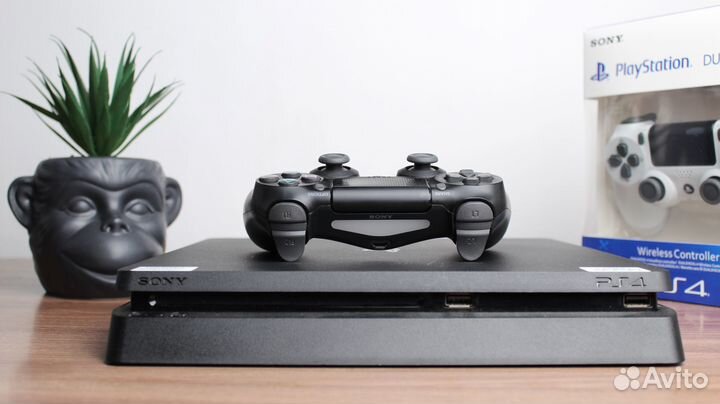 PS4 slim, FIFA, UFC, 2 джойстика, доставка