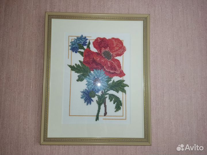 Картина вышитая крестом ручная работа