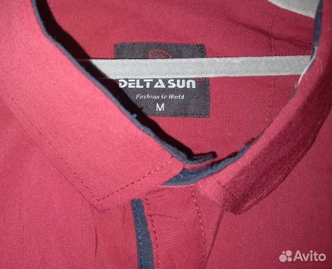 Рубашка мужская тёмно красная