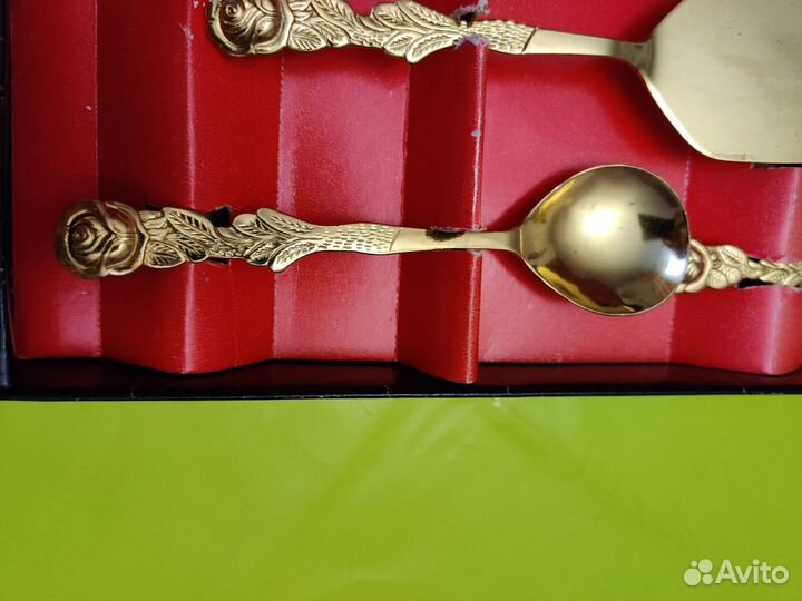 Набор к чаю, немецкий, на 6 персон,новый,под золот