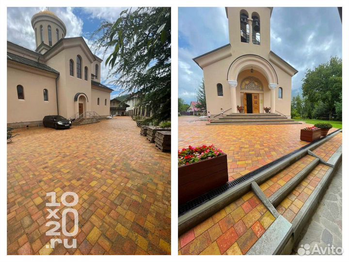 Тротуарная плитка, бордюры, газонная решетка