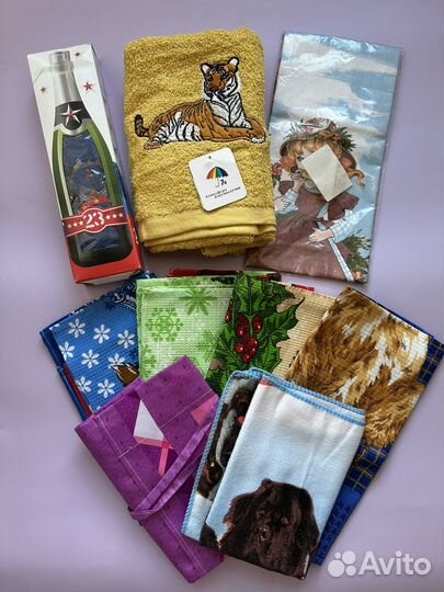 Полотенца пакетом + фартук новые