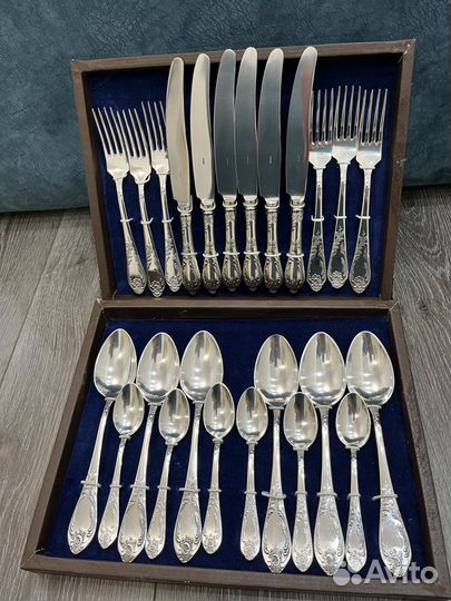 Набор столовых приборов мельхиор СССР