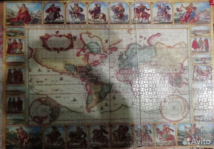 Картина пазл старинная карта