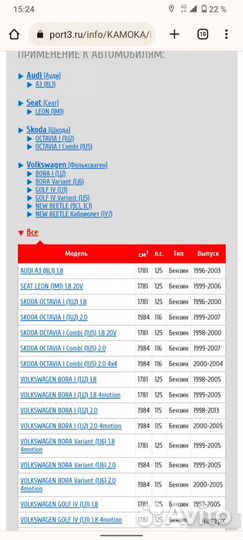 Комплект сцепления Audi A3, Golf 4, Skoda Octavia