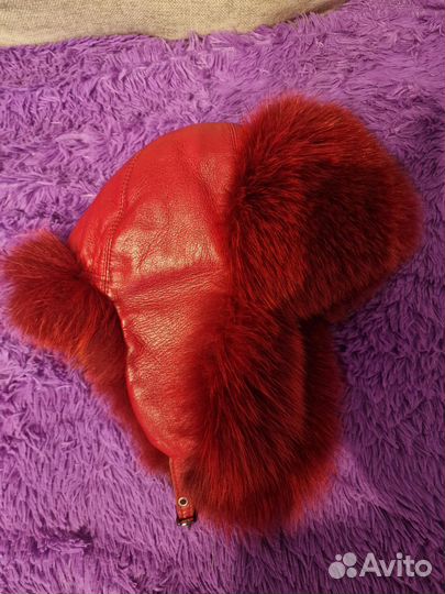 Шапка женская. Мех песец