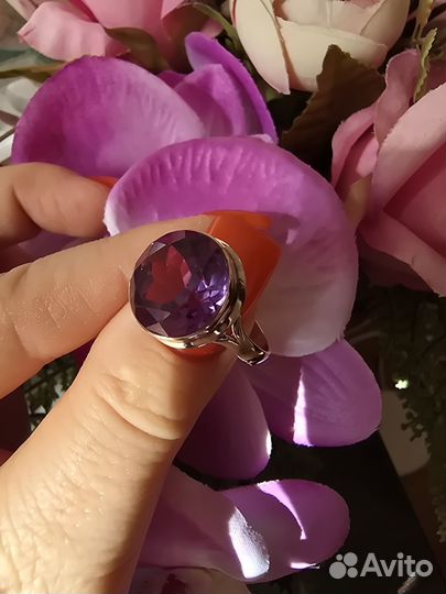 Кольцо и серьги с александритом