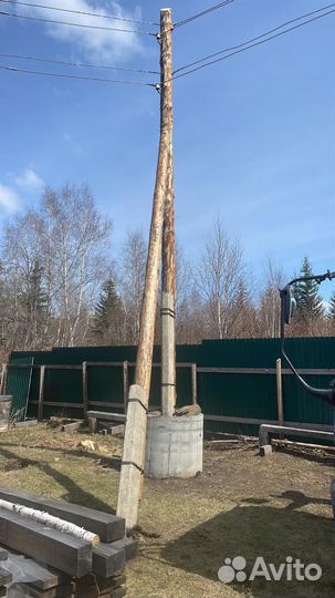 Установка столбов монтаж опор лэп