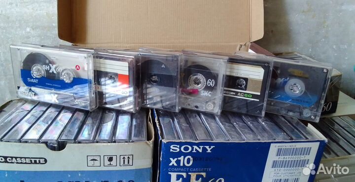 Аудиокассеты б/у, 60-минутки, 90-минутки