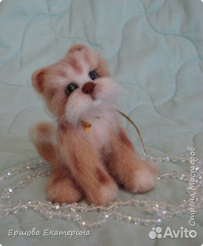 Котёнок. Игрушка из шерсти