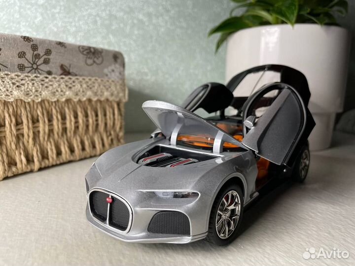 Модель автомобиля Bugatti Atlantic металл 1:24