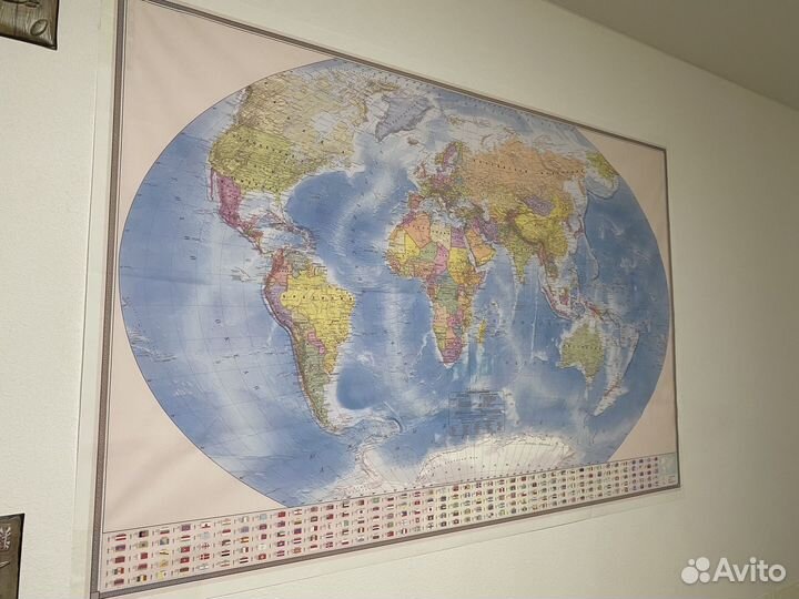 Карта мира 150х103 см