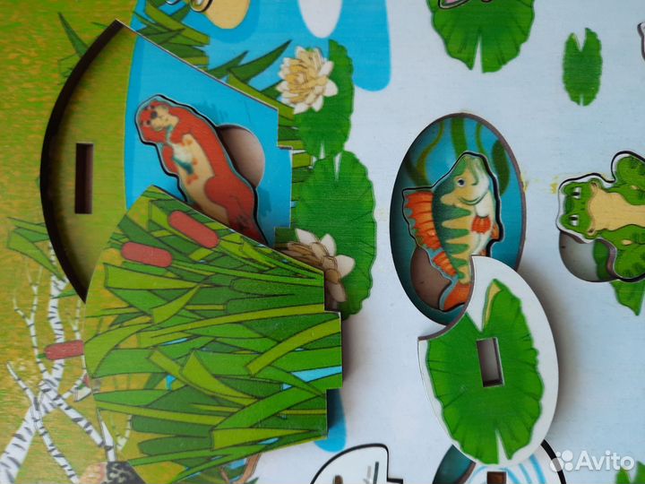 Пазл, дерево, окружающая среда, кто где живёт