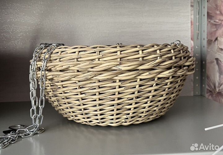 Подвесное кашпо из искусственного ротанга