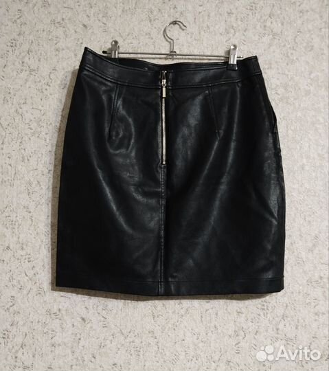 Кожаная юбка 48 размера