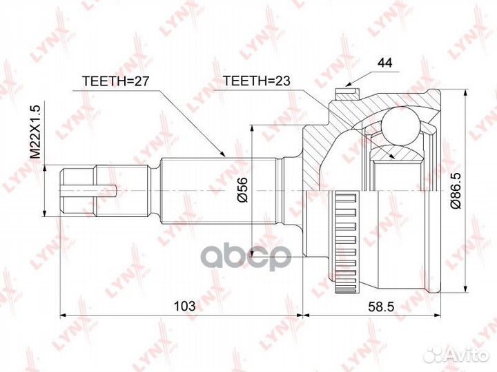 ШРУС наружный nissan Almera Tino 2.0 00-05