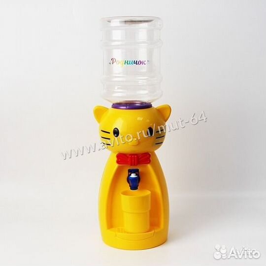 Детский кулер родничок кошка желтая
