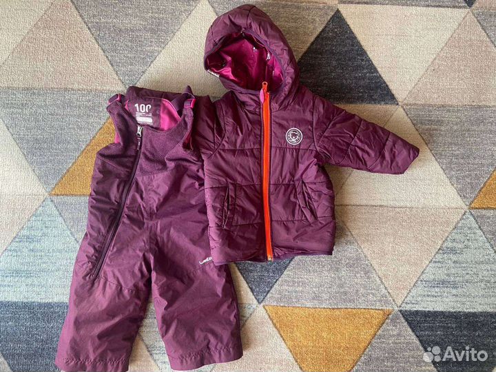 Демисезонный костюм для девочки 80-86 decathlon