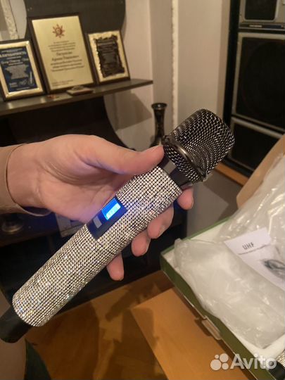 Радиосистема со стразами (реплика Shure qlxd 4)