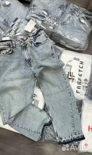 Джинсы Zara Flared Baggy Jeans Синие