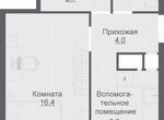 1-к. апартаменты, 35,3 м², 9/17 эт.
