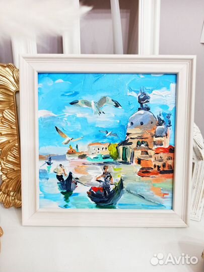 Картина Венеция каналы пейзаж масло холст живопись