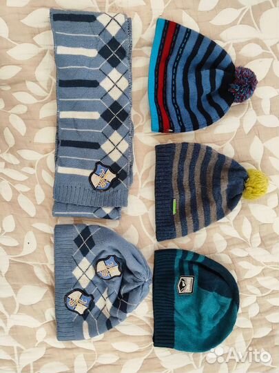 Шапки на мальчика 4-7 лет