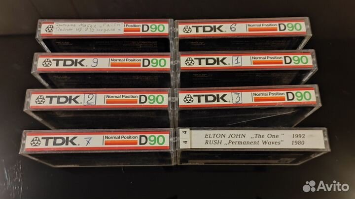 Аудиокассеты TDK D90 8 шт. Japan